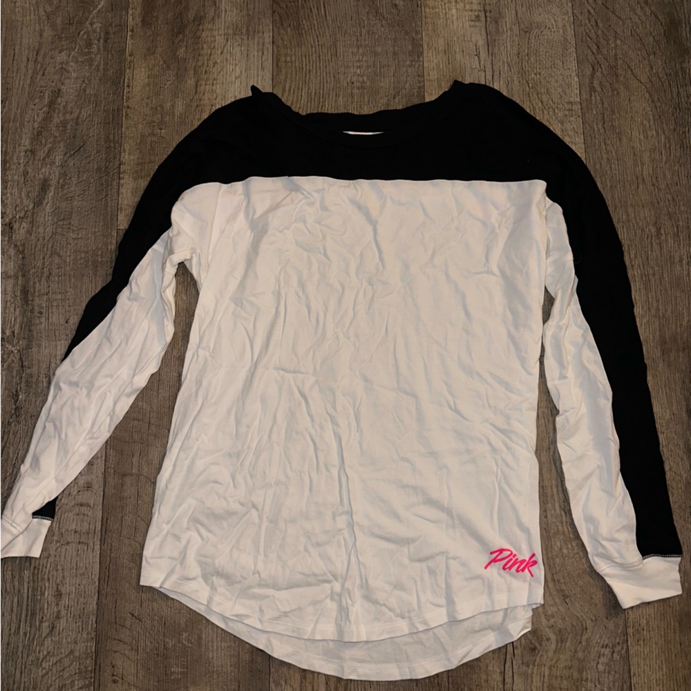 White PINK long sleeve shirt